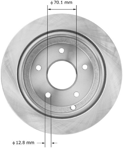 Disc Brake Rotor for 2005-2006 Pontiac (GTO) PRT5864 - back view