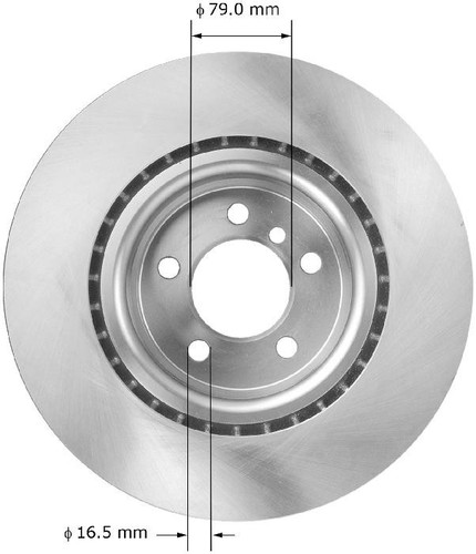 Disc Brake Rotor for 2006-2012 Land Rover (Range Rover) PRT5935 - back view