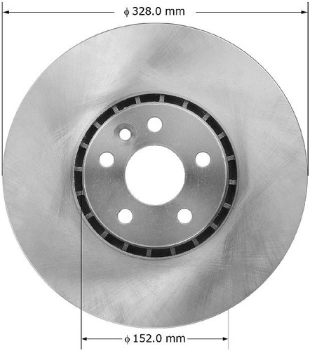 Disc Brake Rotor for 2010-2015 Volvo (XC60) PRT6009 - front view