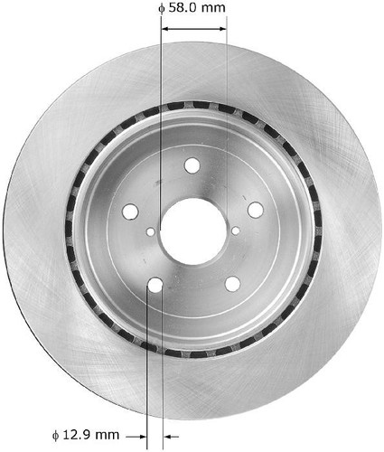 Disc Brake Rotor for 2005-2007 Subaru (Impreza) PRT5754 - back view