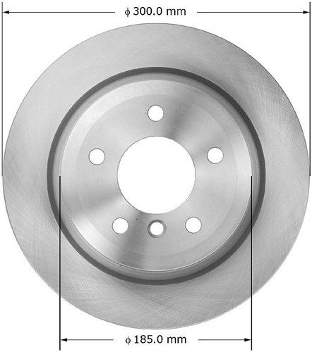 Disc Brake Rotor for 2009-2016 BMW (Z4) PRT6043 - front view