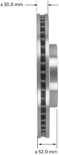 Disc Brake Rotor for 2008-2009 Pontiac (G8) PRT5865 - side view