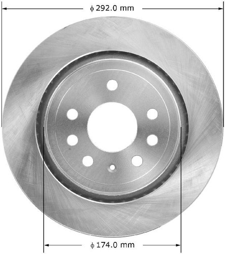 Disc Brake Rotor for 2003-2009 Saab (9-3) PRT5810 - front view