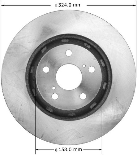 Disc Brake Rotor for 2009-2016 Toyota (Venza) PRT5912 - front view