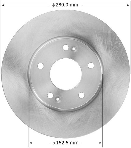 Disc Brake Rotor for 2007-2009 Kia (Rondo) PRT5866 - front view