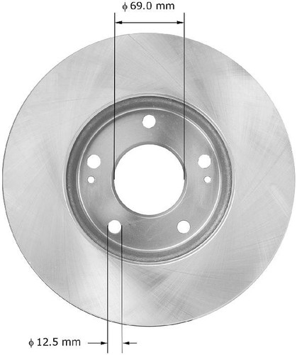 Disc Brake Rotor for 2007-2009 Kia (Rondo) PRT5866 - back view