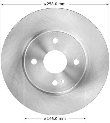 Disc Brake Rotor for 2011-2014 Mazda (2) PRT6104 - front view