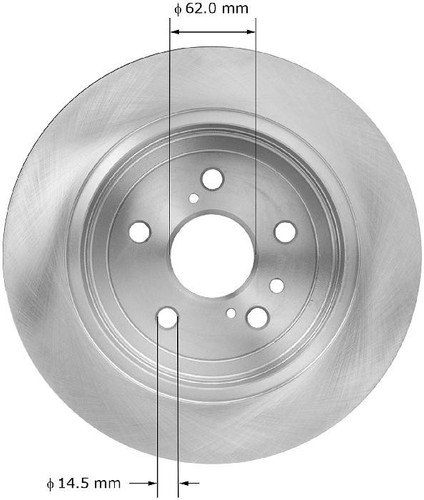 Disc Brake Rotor for 2009-2016 Toyota (Venza) PRT5913 - back view