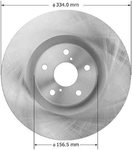 Disc Brake Rotor for 2007-2008 Lexus (GS350) PRT5937 - front view