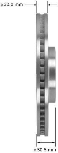 Disc Brake Rotor for 2007-2008 Lexus (GS350) PRT5937 - side view