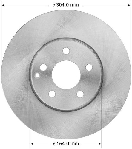 Disc Brake Rotor for 2004-2009 Mercedes-Benz (E320, E350, E300) PRT5957 - front view