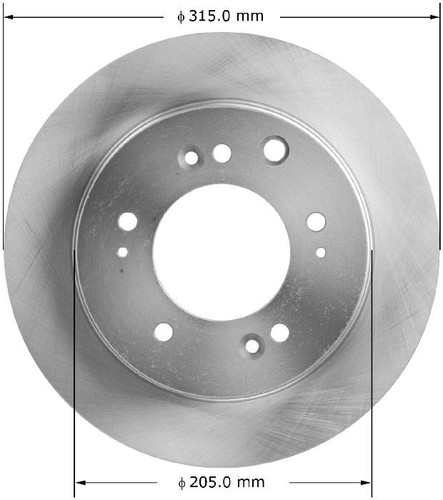 Disc Brake Rotor for 2007-2009 Kia (Sorento) PRT5894 - front view