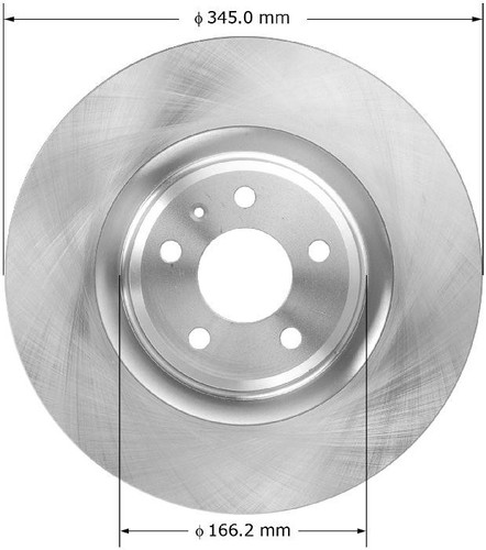 Disc Brake Rotor for 2008-2011 Audi (S5, Q5, S4) PRT5994 - front view