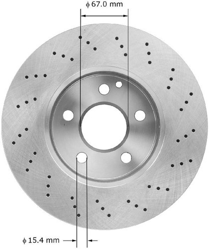 Disc Brake Rotor for 2008-2015 Mercedes-Benz (C300, C230, C250) PRT6071 - back view
