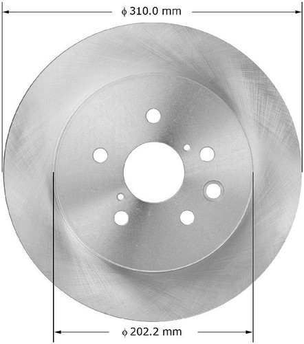 Disc Brake Rotor for 2006-2013 Lexus (GS430, GS300, IS350, GS450h) PRT5940 - front view