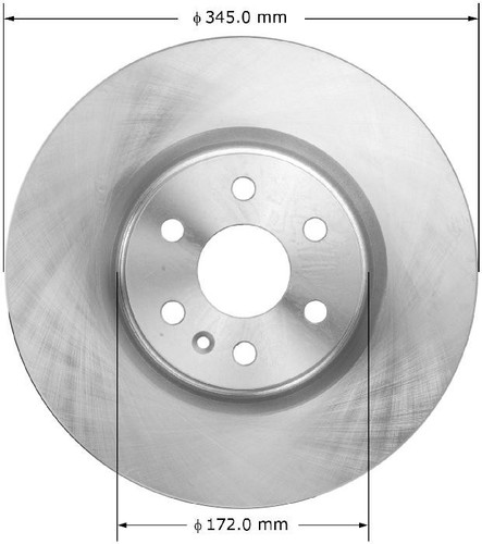Disc Brake Rotor for 2010-2016 Cadillac (SRX) PRT5995 - front view