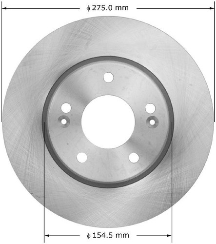 Disc Brake Rotor for 2007-2010 Hyundai (Elantra) PRT5921 - front view