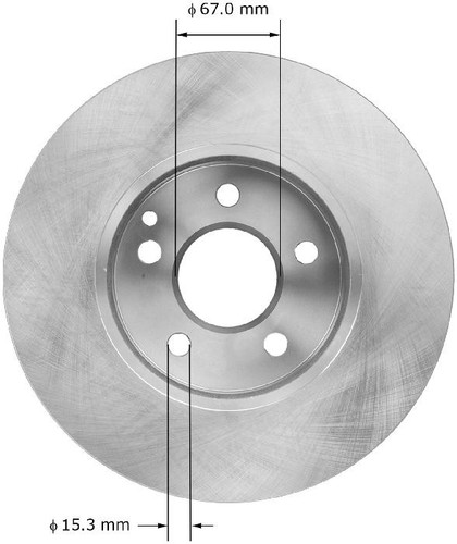 Disc Brake Rotor for 2008-2015 Mercedes-Benz (C300, C230, C250, SLK250) PRT6072 - back view