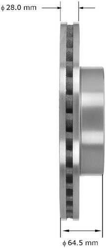 Disc Brake Rotor for 2008-2015 Mercedes-Benz (C300, C230, C250, SLK250) PRT6072 - side view