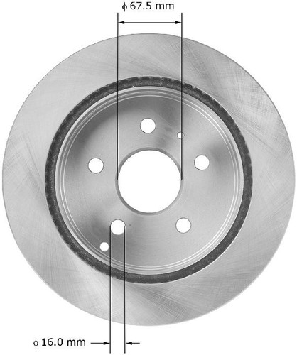 Disc Brake Rotor for 2010-2017 Chevrolet/GMC (Equinox, Terrain) PRT5996 - back view