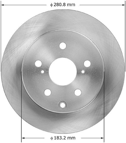 Disc Brake Rotor for 2006-2018 Toyota/Lexus (RAV4, HS250h) PRT5922 - front view
