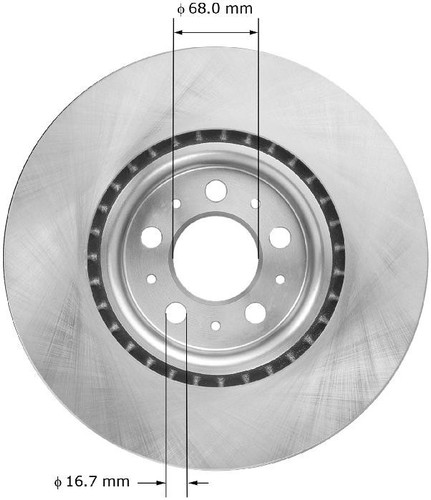Disc Brake Rotor for 2004-2007 Volvo (S60, V70) PRT5961 - back view