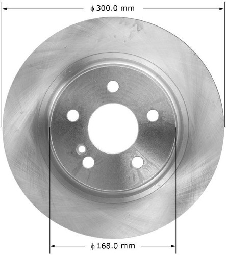 Disc Brake Rotor for 2008-2017 Mercedes-Benz (C350, E350, E550, C250) PRT6021 - front view
