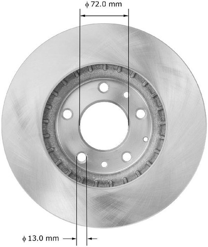 Disc Brake Rotor for 2007-2012 Mazda (CX-7) PRT5897 - back view