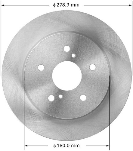 Disc Brake Rotor for 2007-2013 Suzuki (SX4) PRT5942 - front view