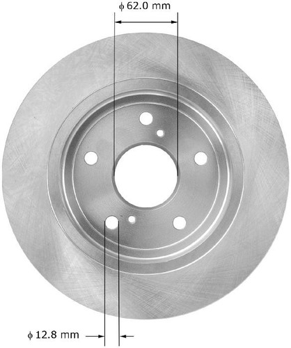 Disc Brake Rotor for 2007-2013 Suzuki (SX4) PRT5942 - back view