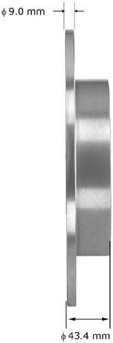 Disc Brake Rotor for 2007-2013 Suzuki (SX4) PRT5942 - side view