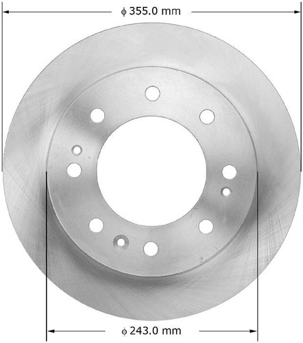 Disc Brake Rotor for 2011-2024 Chevrolet/GMC (Silverado 2500 HD, Silverado 3500 HD, Sierra 2500 HD, Sierra 3500 HD) PRT6074 - front view