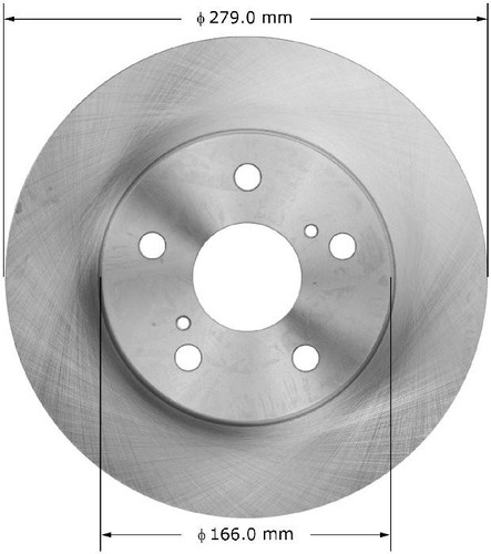 Disc Brake Rotor for 2011-2016 Scion (tC) PRT6118 - front view