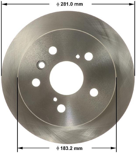 Disc Brake Rotor for 2012-2018 Toyota/Lexus (Camry, ES350, ES300h, Avalon) PRT6156 - front view