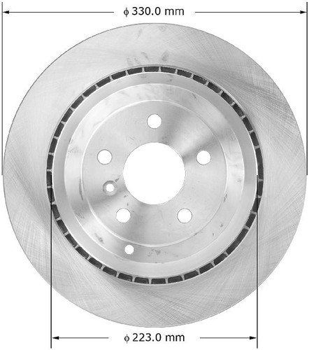 Disc Brake Rotor for 2006-2012 Mercedes-Benz (ML500, ML350, R350, R500) PRT5872 - front view