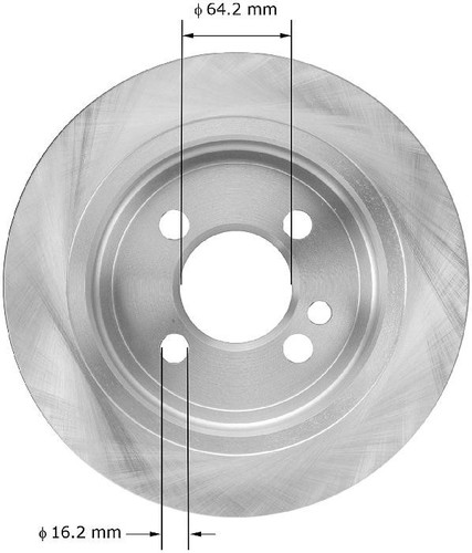 Disc Brake Rotor for 2006-2015 Mini (Cooper) PRT5964 - back view