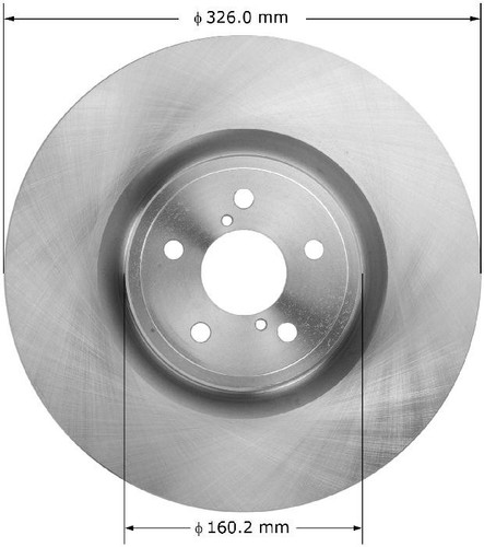 Disc Brake Rotor for 2004 Subaru (Impreza) PRT6056 - front view