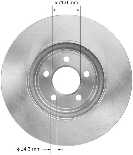 Disc Brake Rotor for 2005-2015 Jaguar (S-Type, XJ8, Vanden Plas, XK) PRT6023 - back view