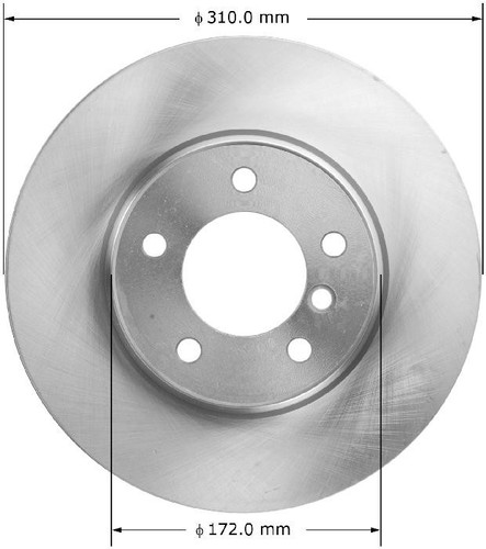 Disc Brake Rotor for 2004-2007 BMW (525i) PRT6080 - front view