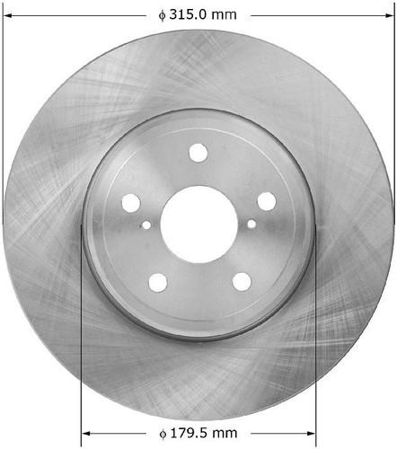 Disc Brake Rotor for 2001-2006 Lexus (LS430) PRT5788 - front view