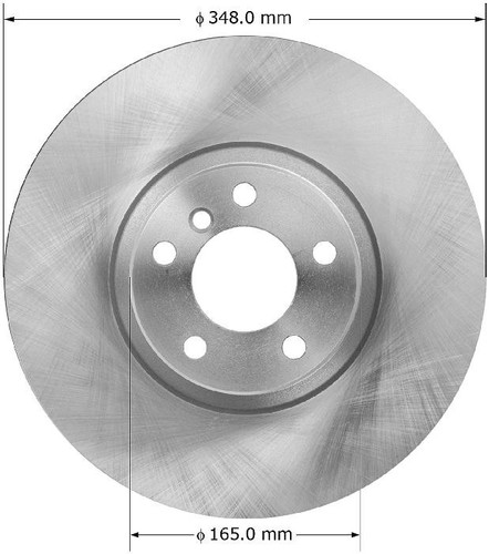 Disc Brake Rotor for 2007-2018 BMW (X5, X6) PRT5969 - front view