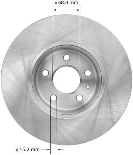 Disc Brake Rotor for 2008-2011 Audi (A5 Quattro, A4, A4 Quattro, Q5) PRT6004 - back view
