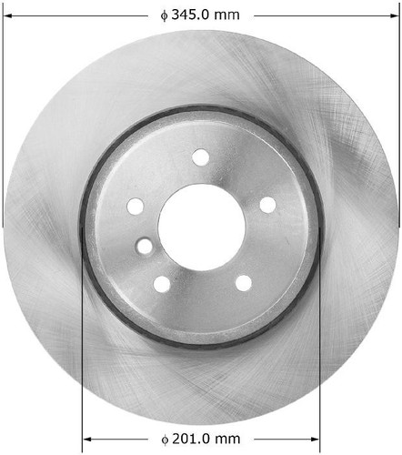 Disc Brake Rotor for 2004-2010 BMW (545i, 645Ci, 550i, 650i) PRT5945 - front view
