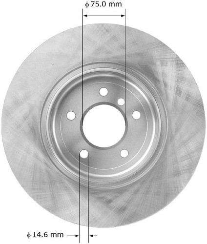 Disc Brake Rotor for 2004-2010 BMW (545i, 645Ci, 550i, 650i) PRT5945 - back view