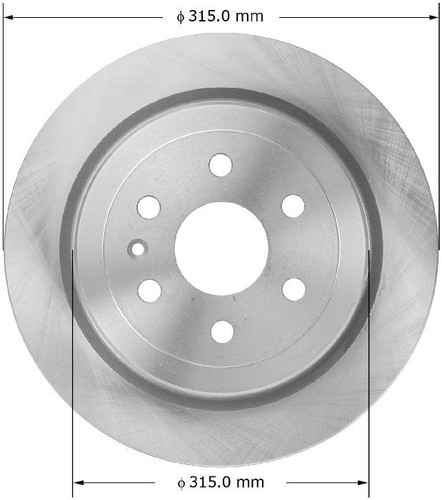 Disc Brake Rotor for 2010-2016 Cadillac (SRX) PRT5972 - front view