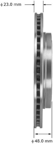 Disc Brake Rotor for 2010-2016 Cadillac (SRX) PRT5972 - side view