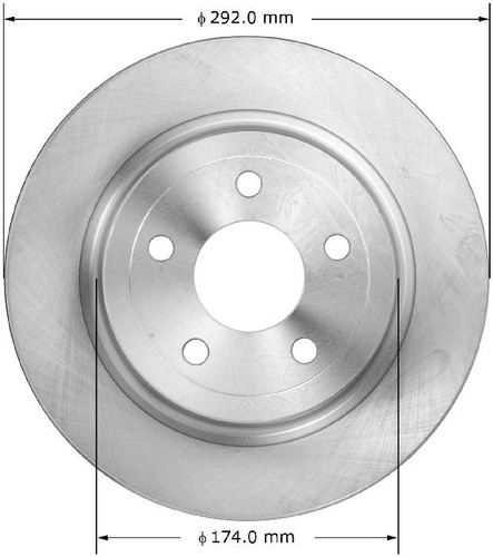 Disc Brake Rotor for 2008-2010 Chevrolet (Cobalt) PRT5900 - front view