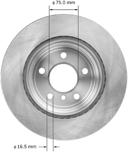Disc Brake Rotor for 2007-2019 BMW (X5, X6) PRT6091 - back view