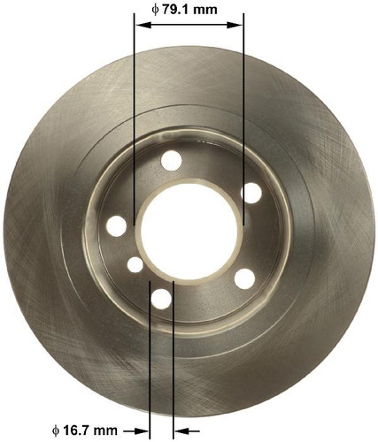 Disc Brake Rotor for 2011-2016 Mini (Cooper Countryman, Cooper Paceman) PRT6161 - back view