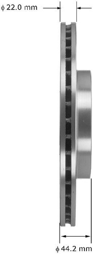 Disc Brake Rotor for 2007-2015 Mini (Cooper) PRT5927 - side view